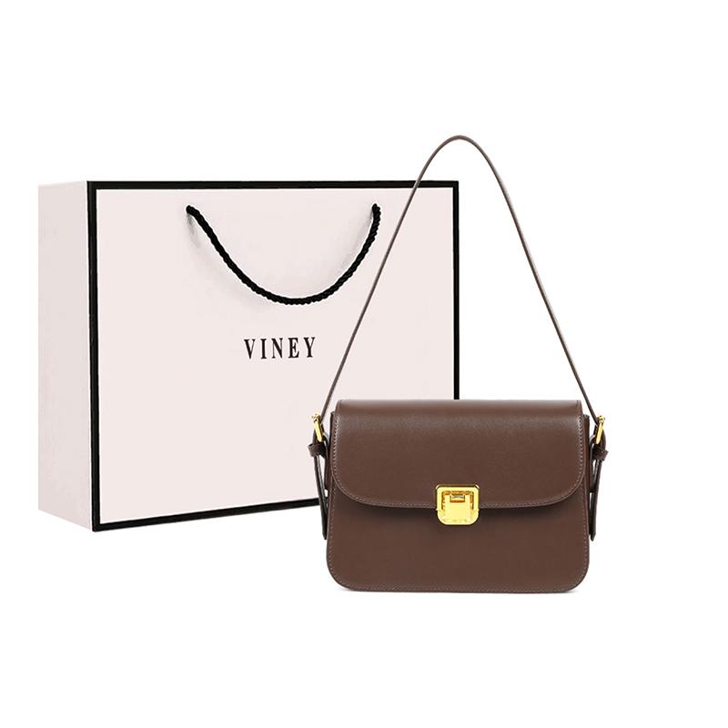 VINEY Cow Leather Crossbody Bag, Shoulder Bag Small Women's Multicolor 5946