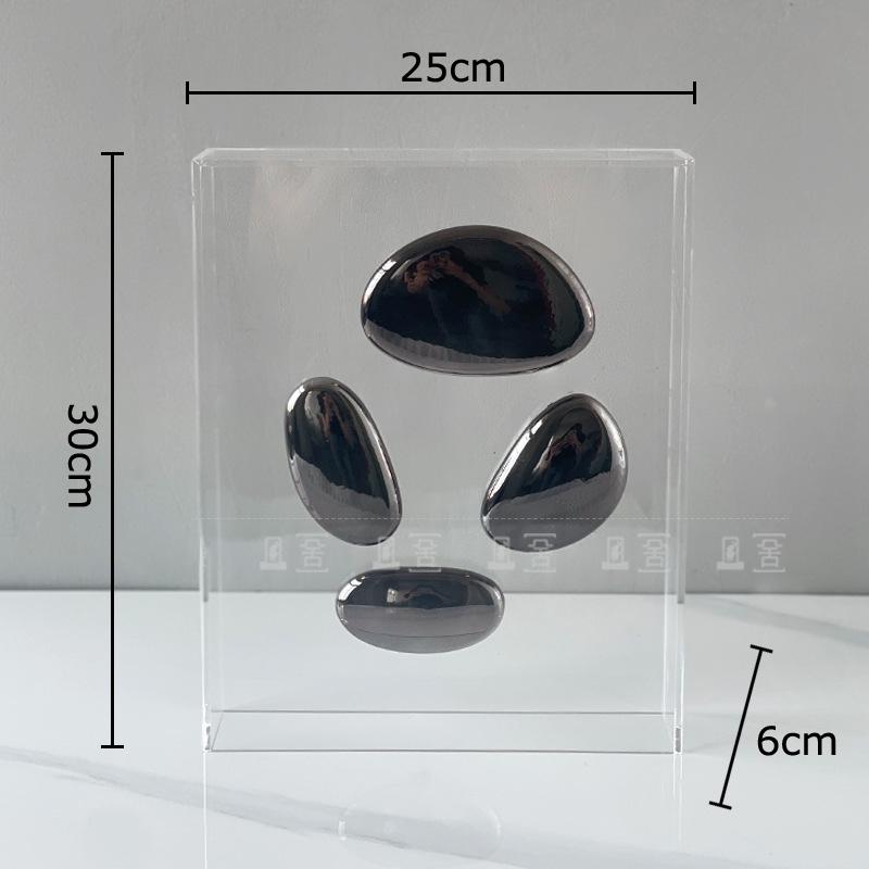 

Abstract Acrylic Ball Artwork Transparent Display Box Desk Decoration Ornaments Modern Sphericity Crafts Room Aesthetics Decor чорний