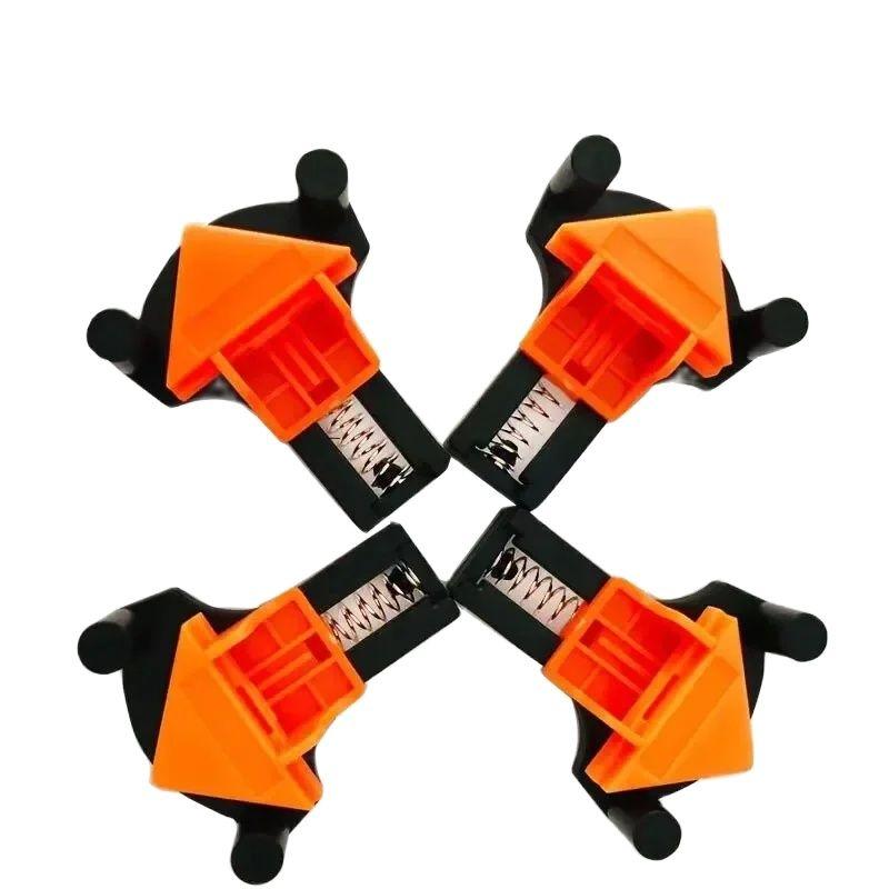 4 buc cleme unghiulare pentru prelucrarea lemnului la 90°, suport pentru cleme cu unghi drept cu scule manuale reglabile pentru rame de fotografii pentru proiecte de prelucrare a lemnului