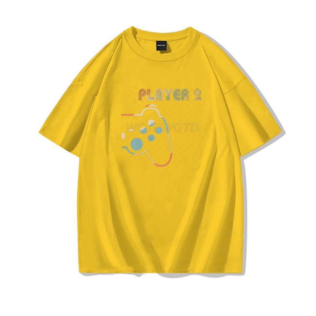 Matching Video Gamers Couple Player 1 Player 2 Tshirt Valentines Day Gifts Funny Matching Couples Short Sleeves Casual Tops