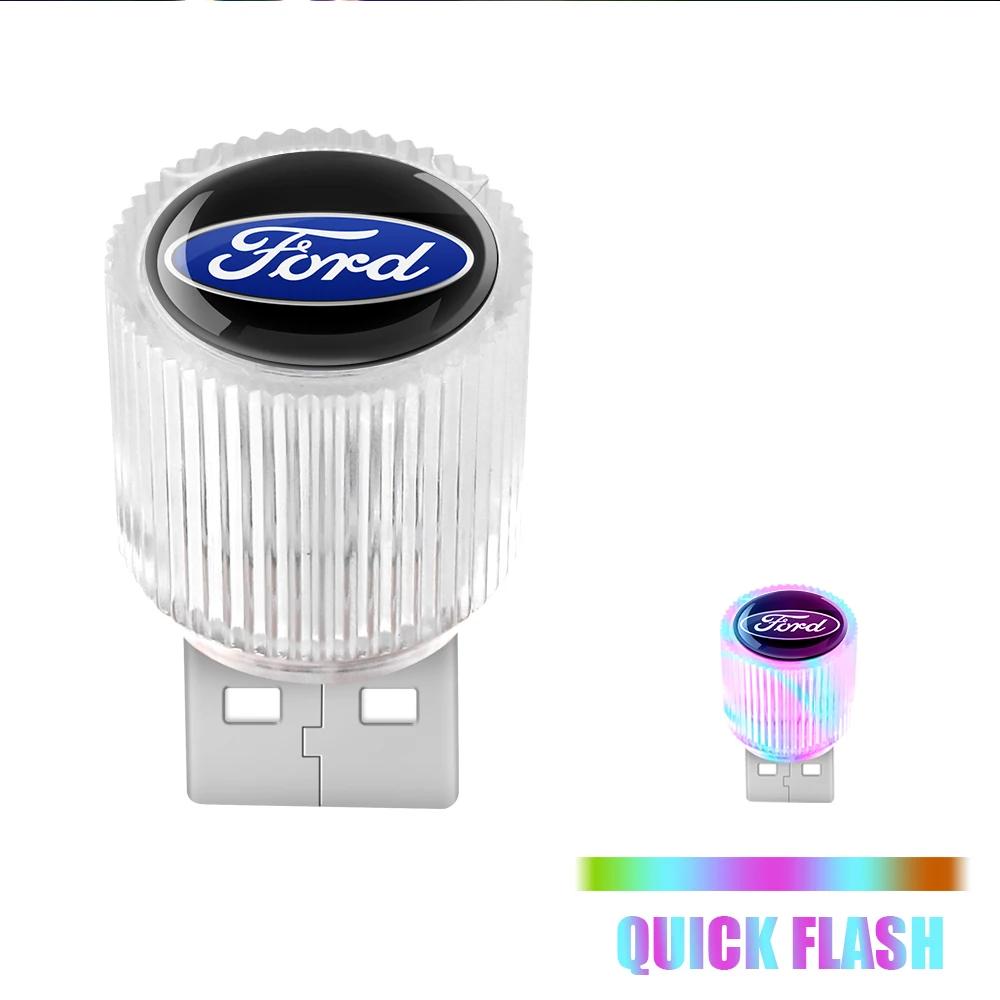 

Car Sticker Hot For Ford Car Mini USB LED Light Decorative Atmosphere Lamps Auto Portable Light For Ford ST FOCUS 2 3 Mondeo Fie
