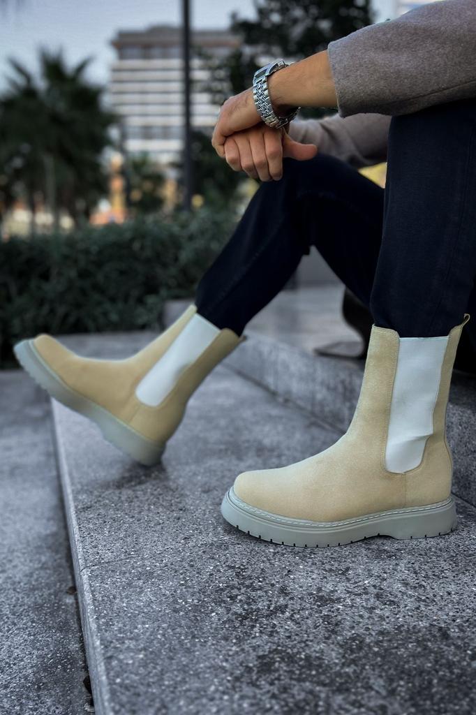 CHEKİCH New Collection CH223 Alaska Men Boot White Black Brown Tan