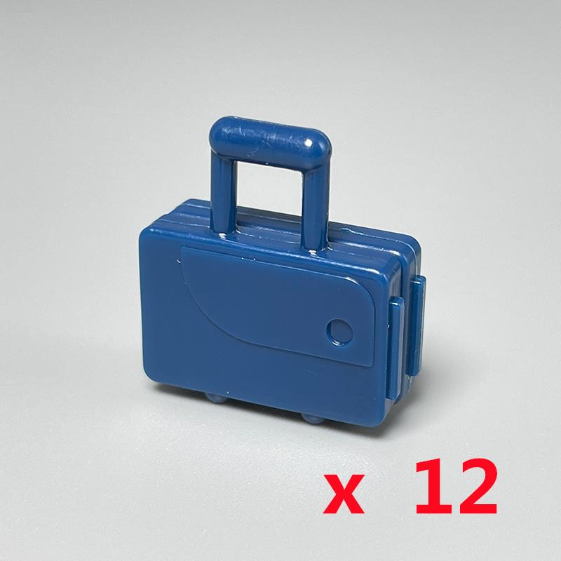 12 Stück MOC Steine Kofferstangen Kisten Reisekiste 37178 Zubehör Zusammengebautes Bauteil Bausteine Spielzeug Für Kinder dunkelblaue