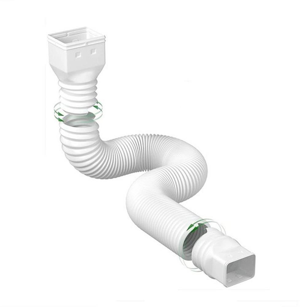 Drain Away Downspout Extender Rain Gutter Downspout Extension Flexible PE Extendable Drain Away Extender for Outdoor Villa Round