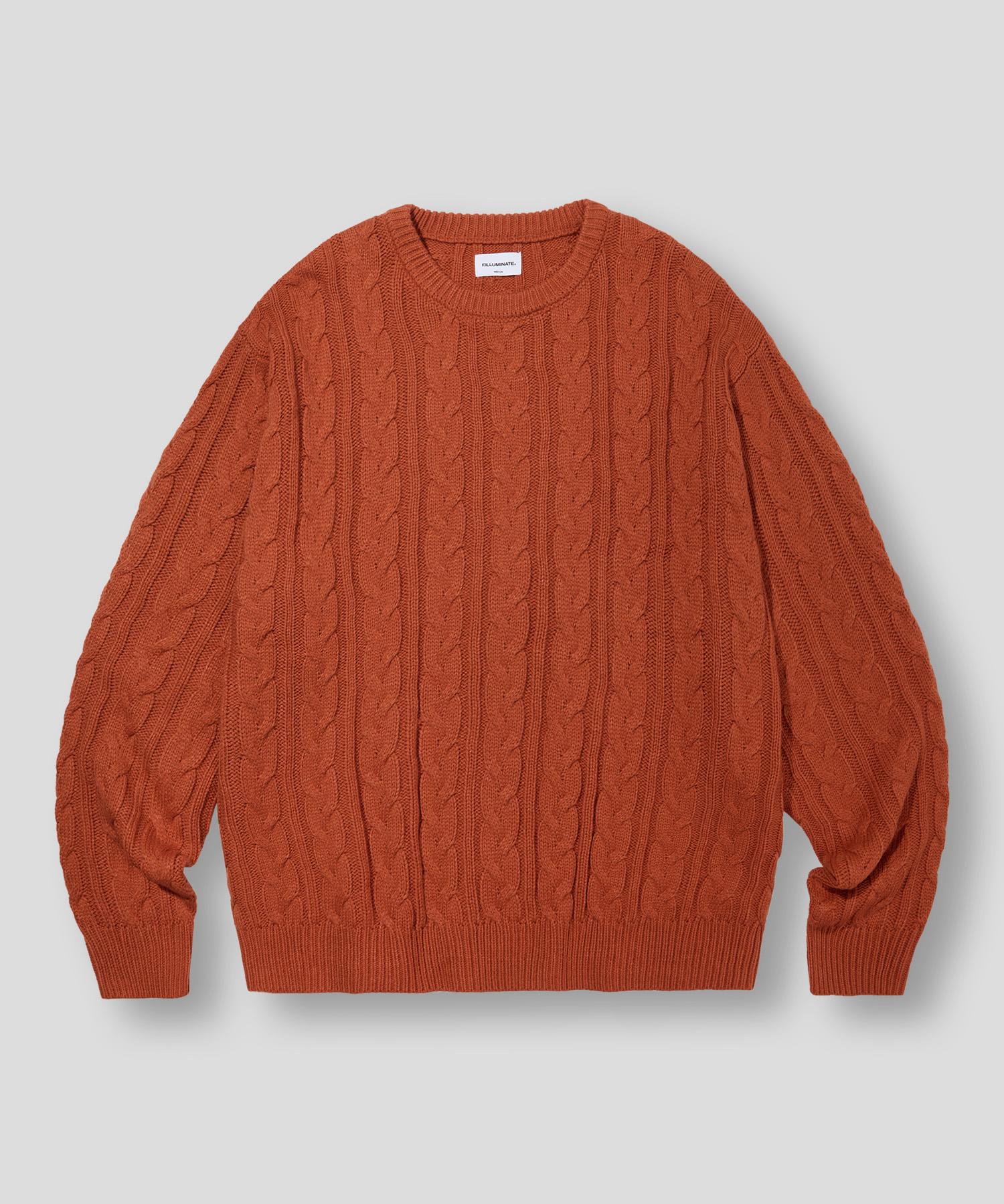 Illuminate Mellow Round Knit - Orange Orange/L