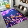 Kpop Demon Hunter Rumi Mira Zoey Cartoon Group Carpet Rug for Playroom Bedroom Living Room Sofa Home Decor,Area Rug Non-slip