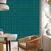 Green Checkered Wallpaper Turquoise and Sea Blue for Living Room and Bedroom 50x1000