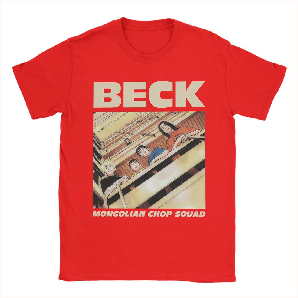 BECK Mongolian Chop Squad T Shirts for Men Cotton Fun TShirt Crewneck  Tee Shirt Short Sleeve Clothes Birthday Present