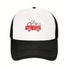Chapéu Trucker Vintage Caminhão Vermelho Gráfico de Amor Unissex Malha de Poliéster Ajustável Boné de Basebol Casual