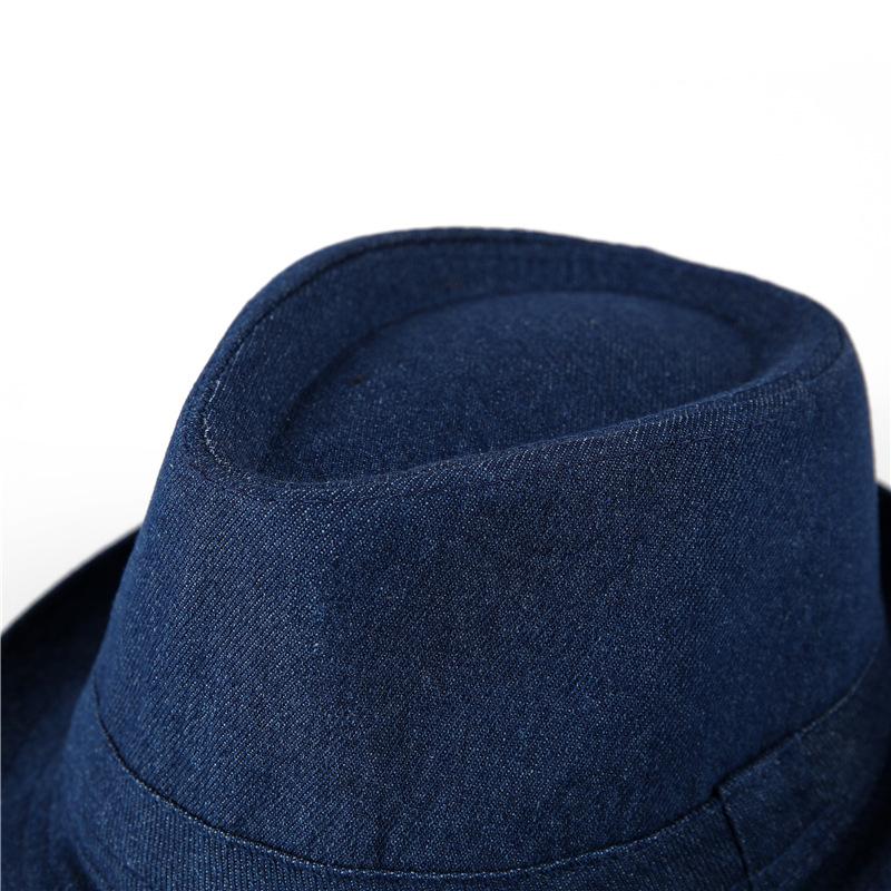 Hat Women'S Four Seasons Denim Sunscreen Top Hat Men'S Korean Version Spring And Summer Short Along British Jazz Hat Versatile Sun Hat Tide
