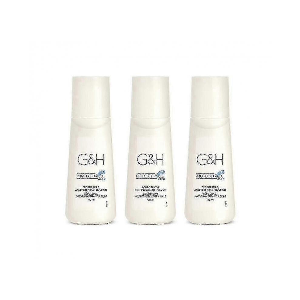 X3 Flaschen Gh Protect+ Deodorant Antitranspirant Roll-on Größe 100 ml
