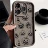 Halloween Black Horror Art Silicone Phone Case For iPhone 17 Pro 14 15 Plus 11 12 13 16 Pro Max Coque 16E 17AIR Shockproof Cover