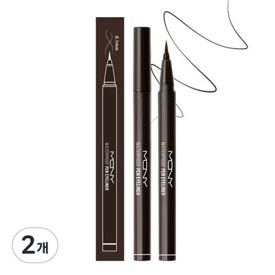 McQueen New York wasserfester Eyeliner-Stift 0,6g, Braunschwarz, 2 Stk.