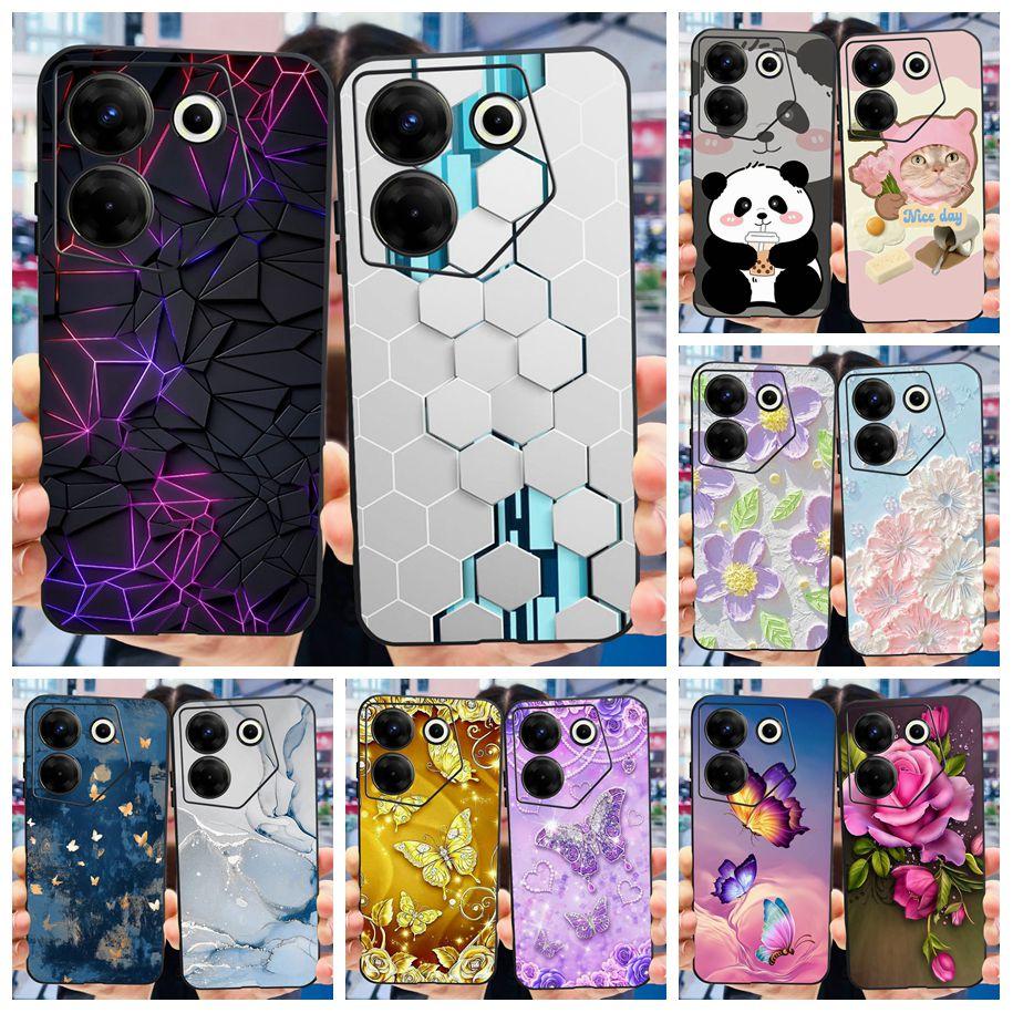 For Tecno Camon 20 Pro 5G Case Marble Cover For Tecno Camon 20 Bumper Soft Silicone Phone Cases For Camon20 Pro CK8n CK7n Fundas
