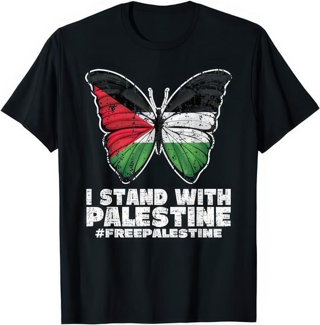 I Stand With Palestine For Their Freedom Free Palestine T-Shirt L