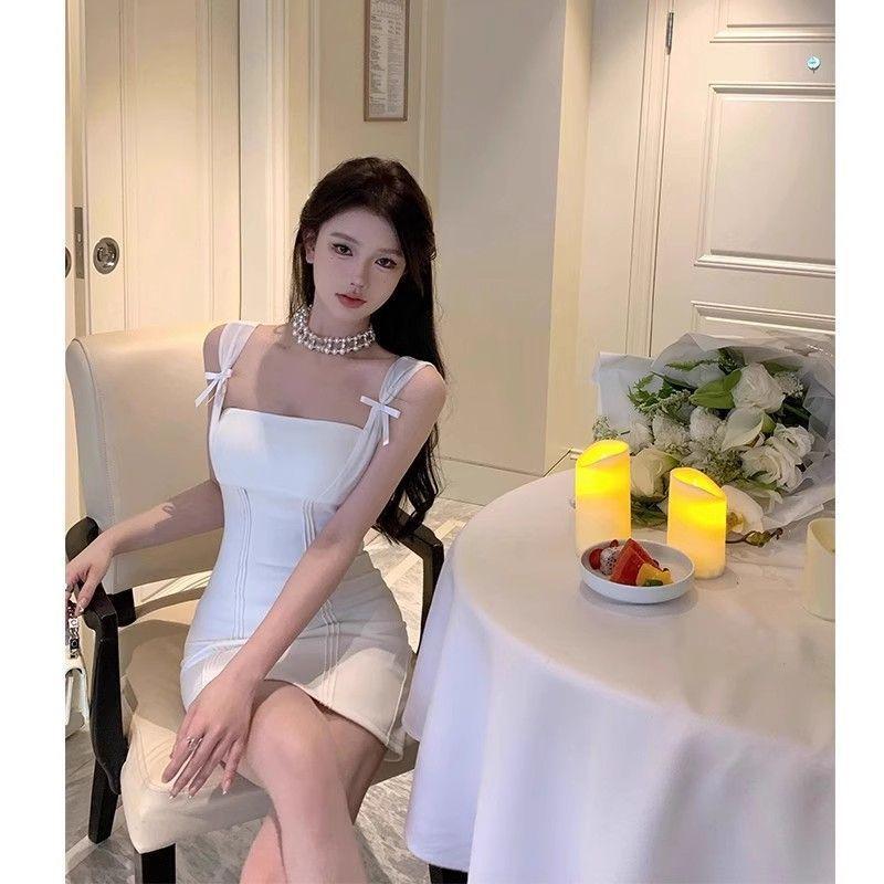 Little Black Dress For Women With Waist Tie And Sleeveless Design For Summer 2025