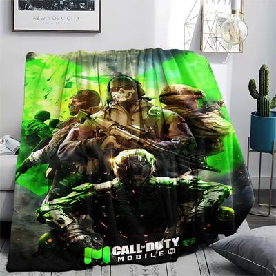 1 ks Flanelová deka s potiskem Call Duty, Vysoce kvalitní, Pohodlná pro všechna roční období, Domácí dekorace, Teplo a pohodlí, Perfektní jako vánoční dárky
