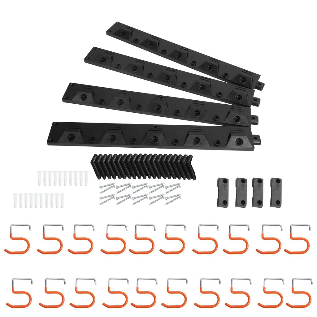 64in Garage Storage System WallMounted Garage Organizer Garden Tool Organizer Hanger for Home