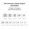 Simple White French Edge Removable Toenail Patches - Finished False Nails