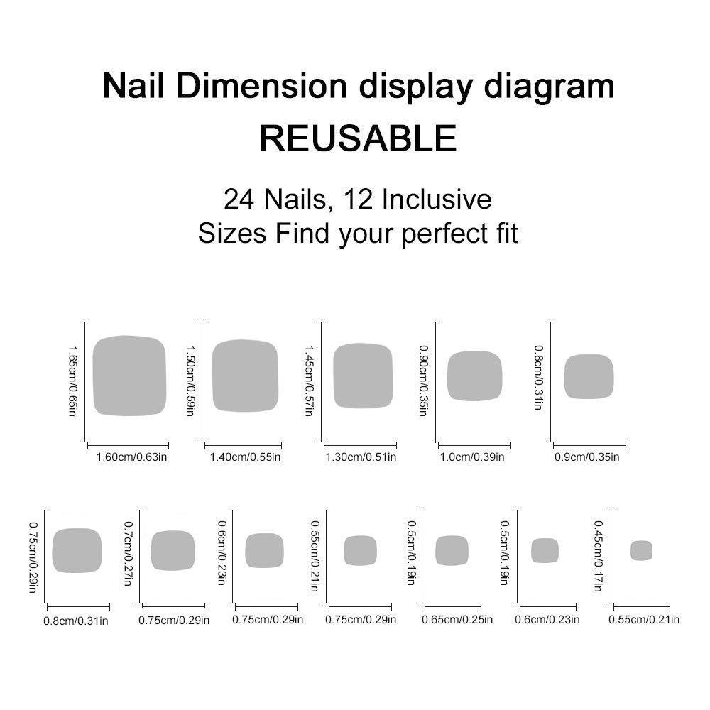 Simple White French Edge Removable Toenail Patches - Finished False Nails