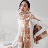 Autumn and winter new thickened scarf women's versatile scarf premium gray double-sided imitation cashmere shawl gift
