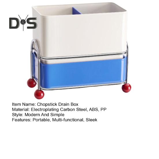 Suport pentru ustensile de bucătărie pentru blat, lingură din plastic, bețișoare, furculiță, scurgere raft, multifuncțional, compartiment pentru depozitare tacâmuri, cutie