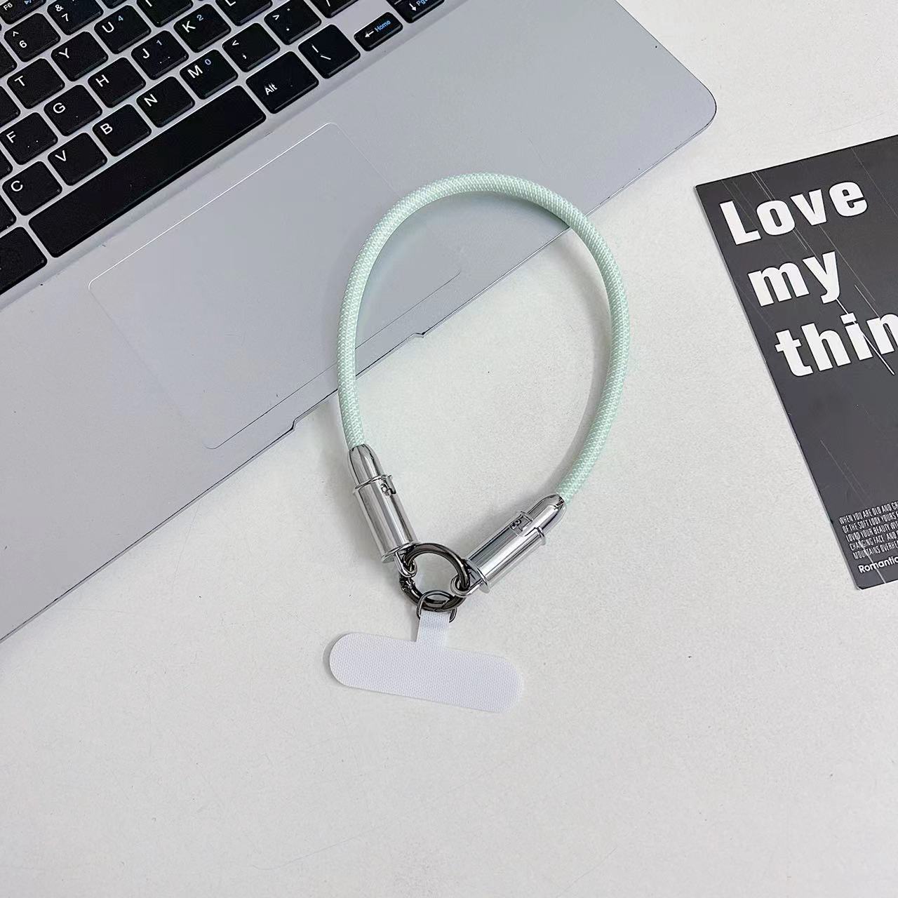 

Invisible Fast Charging Cable Lanyard Cord 60W Thick Copper Wire Lightning Port Weaving Key Chain For iPhone Phone Accessaries Type-C to Type-C зелёный