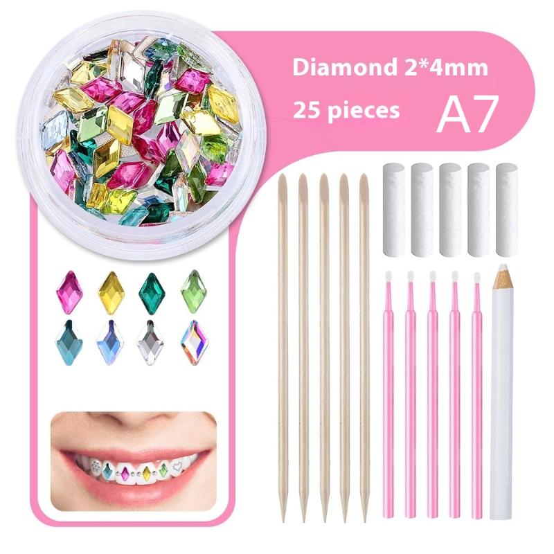 1 Zestaw Dentalne Kryształki na Zęby Kryształowe Szkło Diament Ornament w Kształcie Motyla Narzędzia do DIY Różne Kształty Kolor Ozdoby do Biżuterii na Zęby