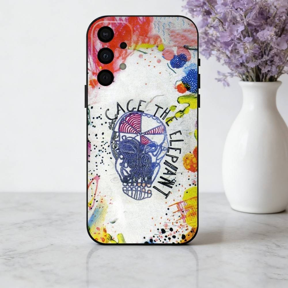 Pop-rock C-Cage the E-Elephan Phone Case For Samsung Galaxy A73,A72,A71,A70,A53,A52,A51,Soft Silicone Black Cover