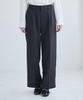 ROPE PICNIC Lady Handsome Series Navy L Wool-Like Waist-Tuck Semi-Wide Pants/Set-Up Compatible, (40)
