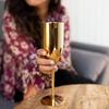 Set of 2 Piece Gold, 350ml Wine Goblet Champagne Glasses for Party, Home, and Restaurant Perfect for Juice, Champagne Capacity 350ml