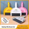 Desktop Cleaning Set: Compact Broom, Dustpan, Keyboard Brush, & Cutting Board Sweeper for Students