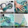 2Pcs Anti Fatigue Kitchen Rugs, OneHouse Sea Turtle Print Waterproof Non-Slip Thick Cushioned Kitchen Mat Heavy Duty Comfort Standing Mat for Kitchen