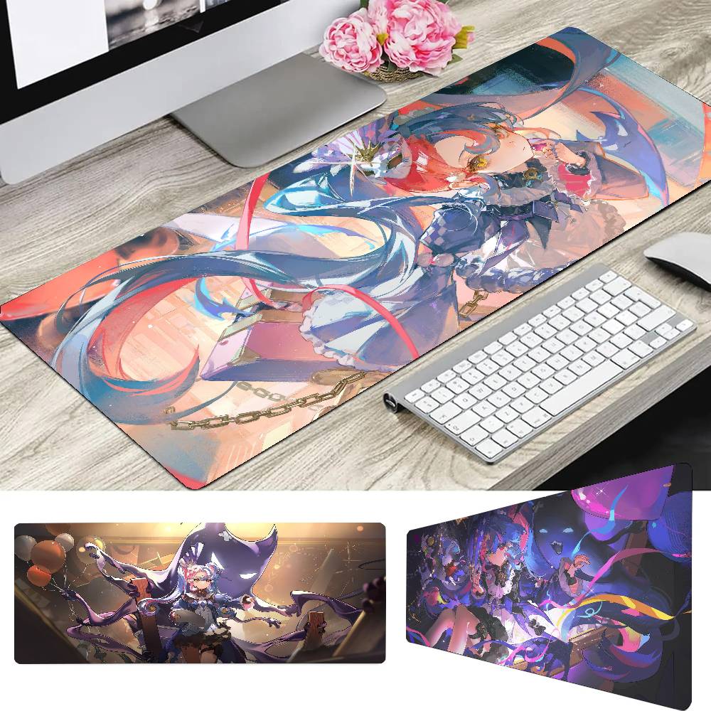 ROCCIA Anime Game W-Wuthering Waves Mousepad Mouse Mat Desk Mat With Pad Gaming Accessories Prime Gaming XXL Keyboard Pad Padd