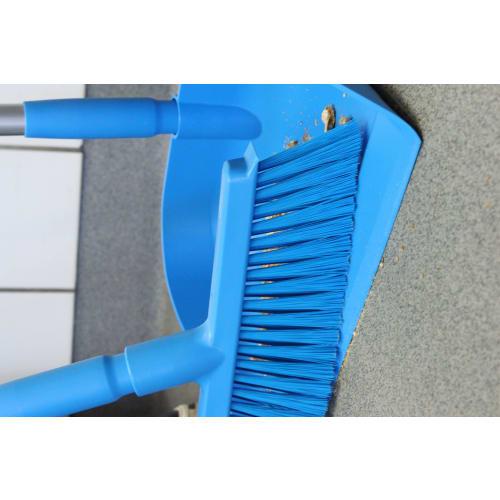 Vikan Floor Broom 3103 White, HACCP Certified, Kyowa Clean, Broom with Scraper, Ergonomic Design, Colorful, Chemical Resistant, Heavy-Duty