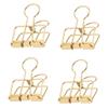 50Pcs Binder Clips 32mm Metal Strong Clamping Force Hollow Paper Binder Clips for Office School
