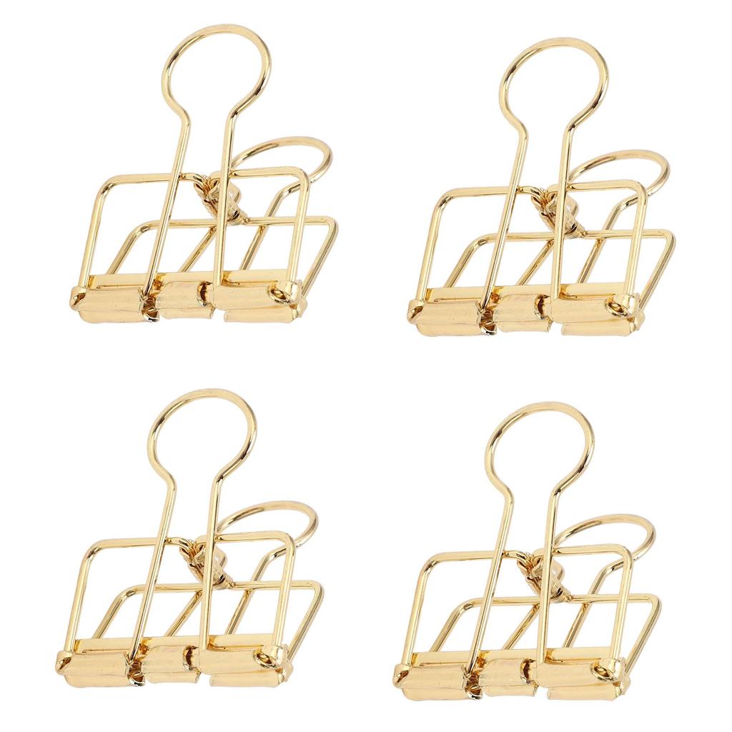 50Pcs Binder Clips 32mm Metal Strong Clamping Force Hollow Paper Binder Clips for Office School