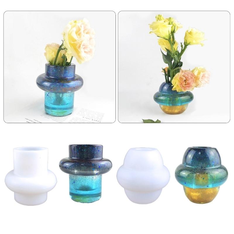 Vase Resin Mold Silicone Flower Vase Resin Mold Plant Propagation Station Mold Crystal Epoxy Mold for DIY Home Decors