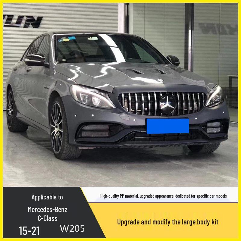 W205 Mercedes-Benz C-Class Coupe C260L to C63 AMG/C65 Wide Body Kit: Front & Rear Bumpers