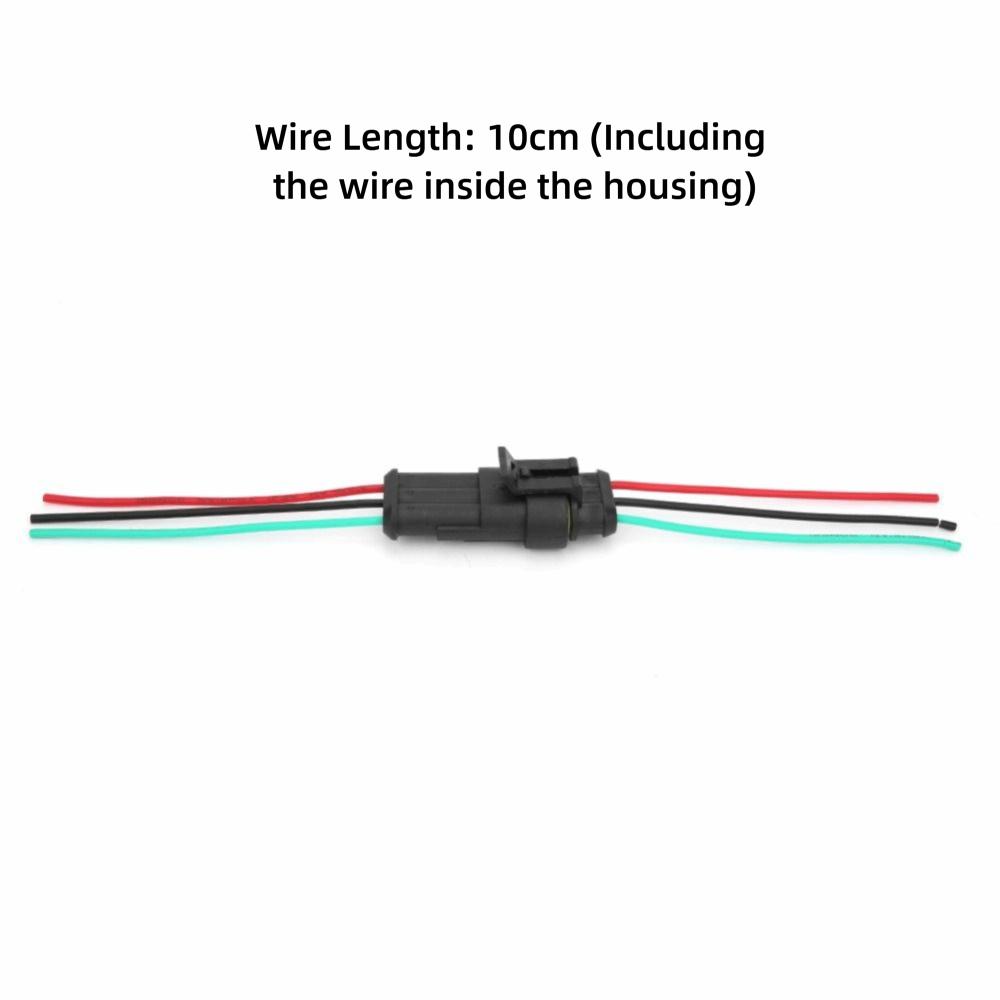 5 Sets 3 Pin Car Electrical Connector Waterproof With Wire Waterproof Connector Electrical Connector Plug Motorcycle Electrical
