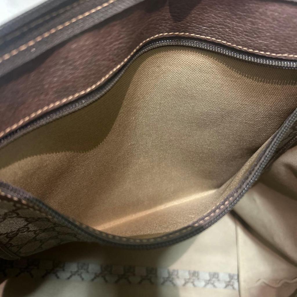 Used OLD GUCCI GG Boston Bag Sherry Line for travel