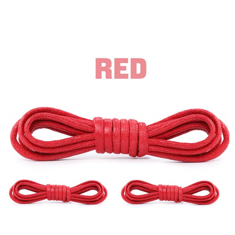 1Pair Cotton Waxed Shoelaces Round Rope Shoe laces Boots Laces for Shoes Waterproof Leather Shoelace 60/80/100/120/140/180cm