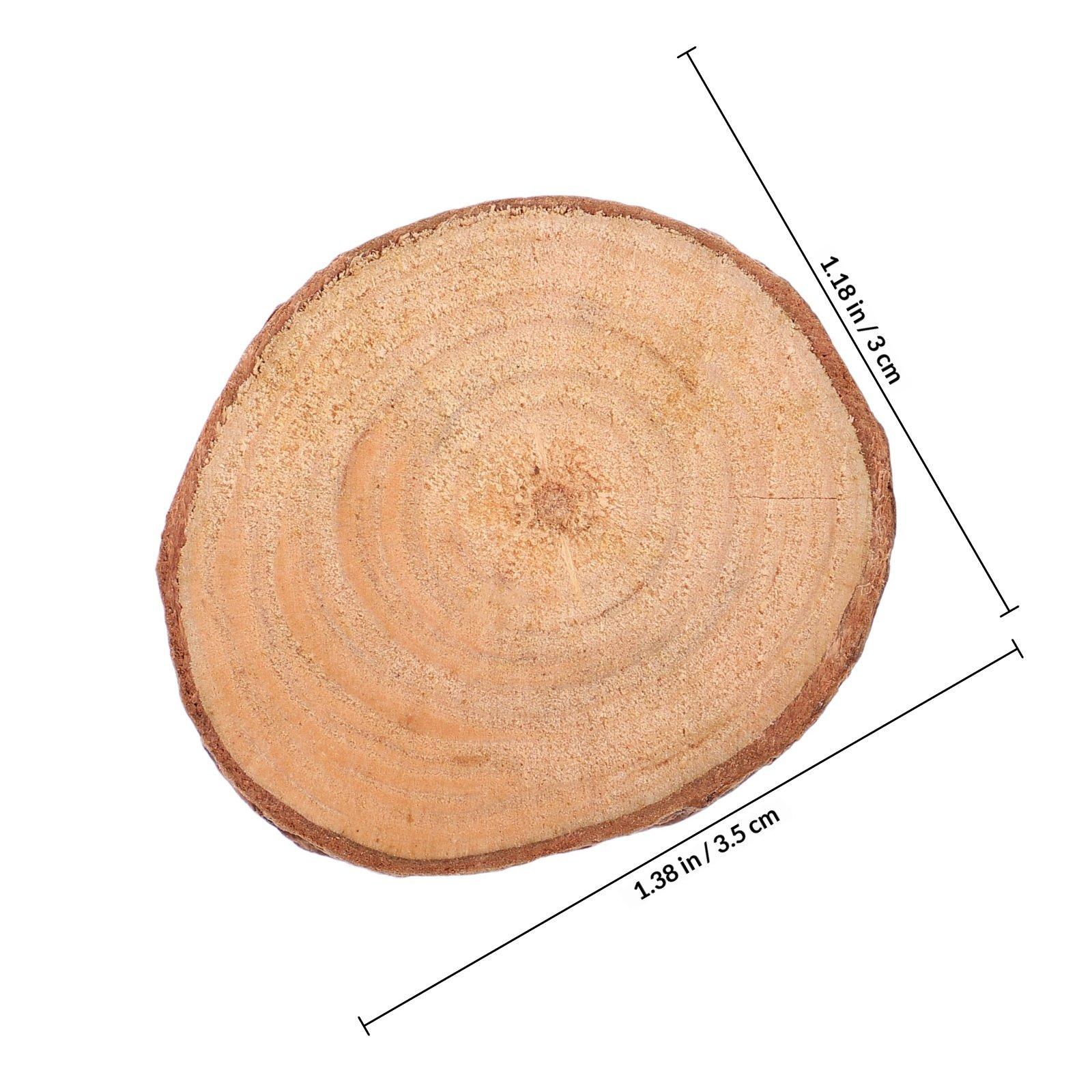 

1Set Wedding Decoration Wood Slices Round Bark Shape 100 Pieces DIY Crafts Smooth Surface Wooden Circles Photo Props