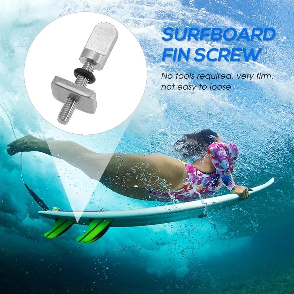 1PCS Replaceable Fin Bolts M4 Thread Single Fin Nails Durable Surf Fin Screws  Surfboard Longboard