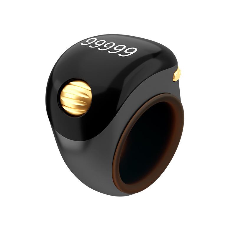 Portable Ring Type Ball Digital Finger Counter Type-C Rechargeable Adjustable OLED Screen Display Mini Tally Counter for Muslims Zikr Prayer