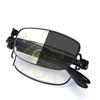 Portable Folding Square Reading Glasses for Women Men Vintage Outdoor Color Changing Hyperopia Eyewear Finished Bifocal Glasses