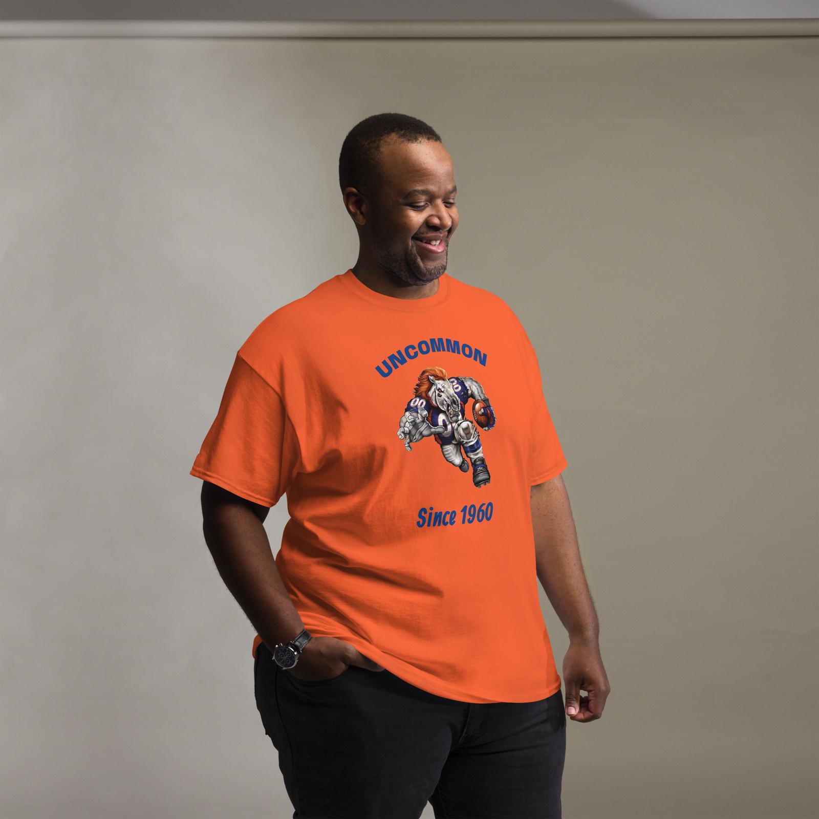 Denver Broncos: UNCOMMON Since 1960 Unisex Classic Tee NFL Sports T-Shirt Mens Womens Tees Tops XL