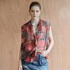 Maxza Paisley Patchwork Tie Sleeveless Blouse Zf08qb025nh