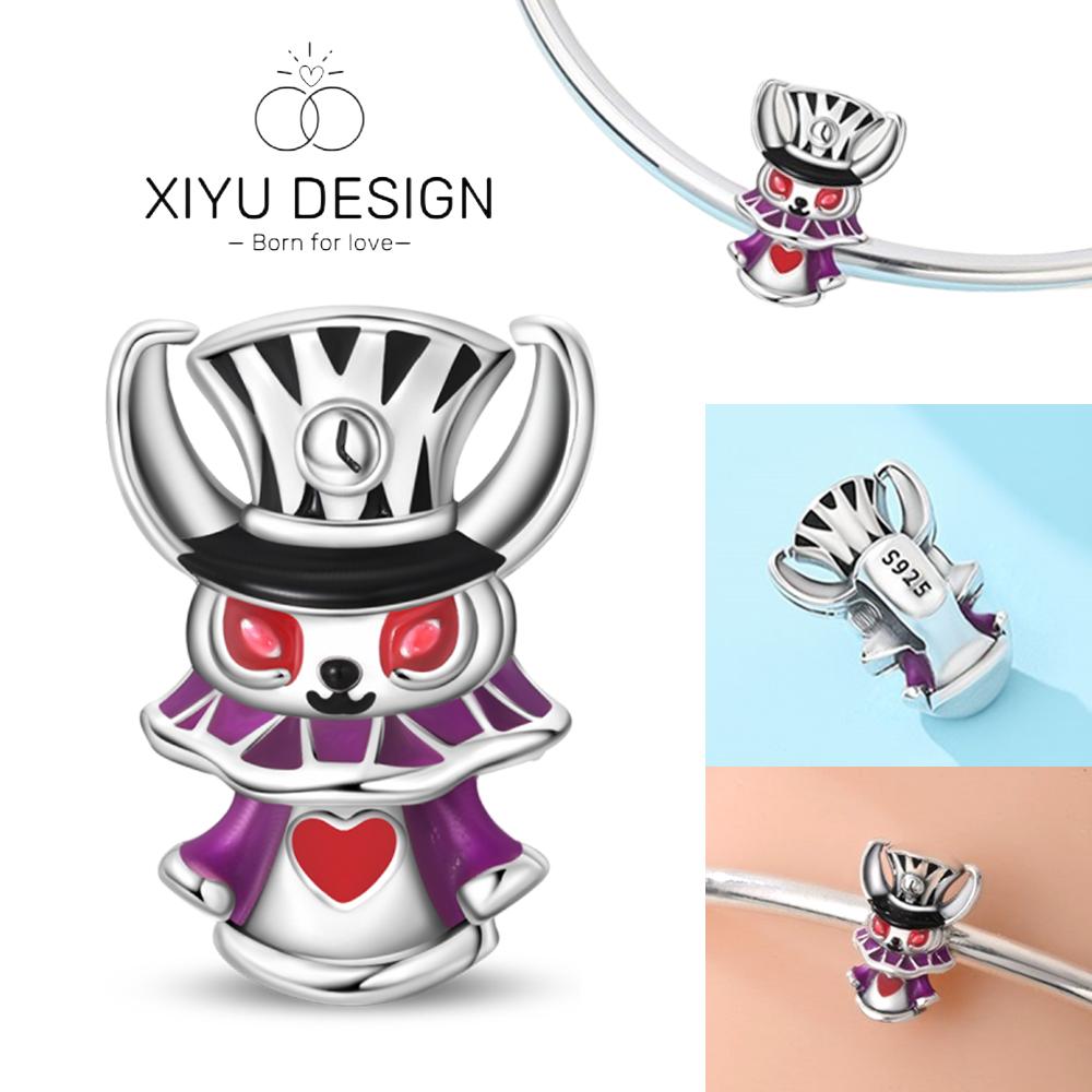 Magical Animals Copper Cute Naughty Rabbit Cat Charms Luminous Beads Fit For The Brand'S Diy Bracelet Women Jewelry Gifts