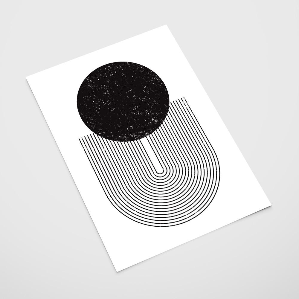 Plakat czarna abstrakcja geometria